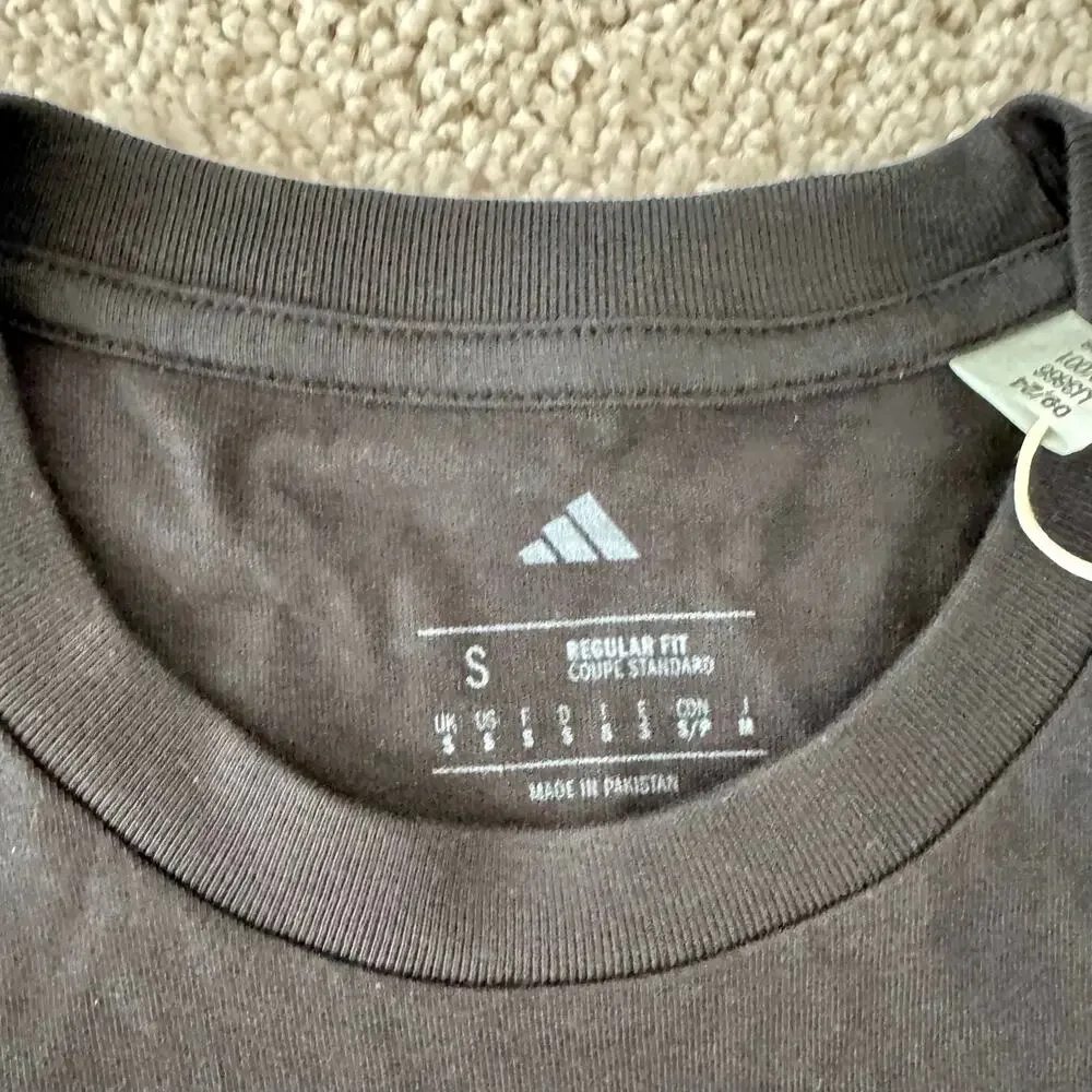 adidas Logo Tech Outline Graphic Tshirt Mens Small NEW JJ3866 black
